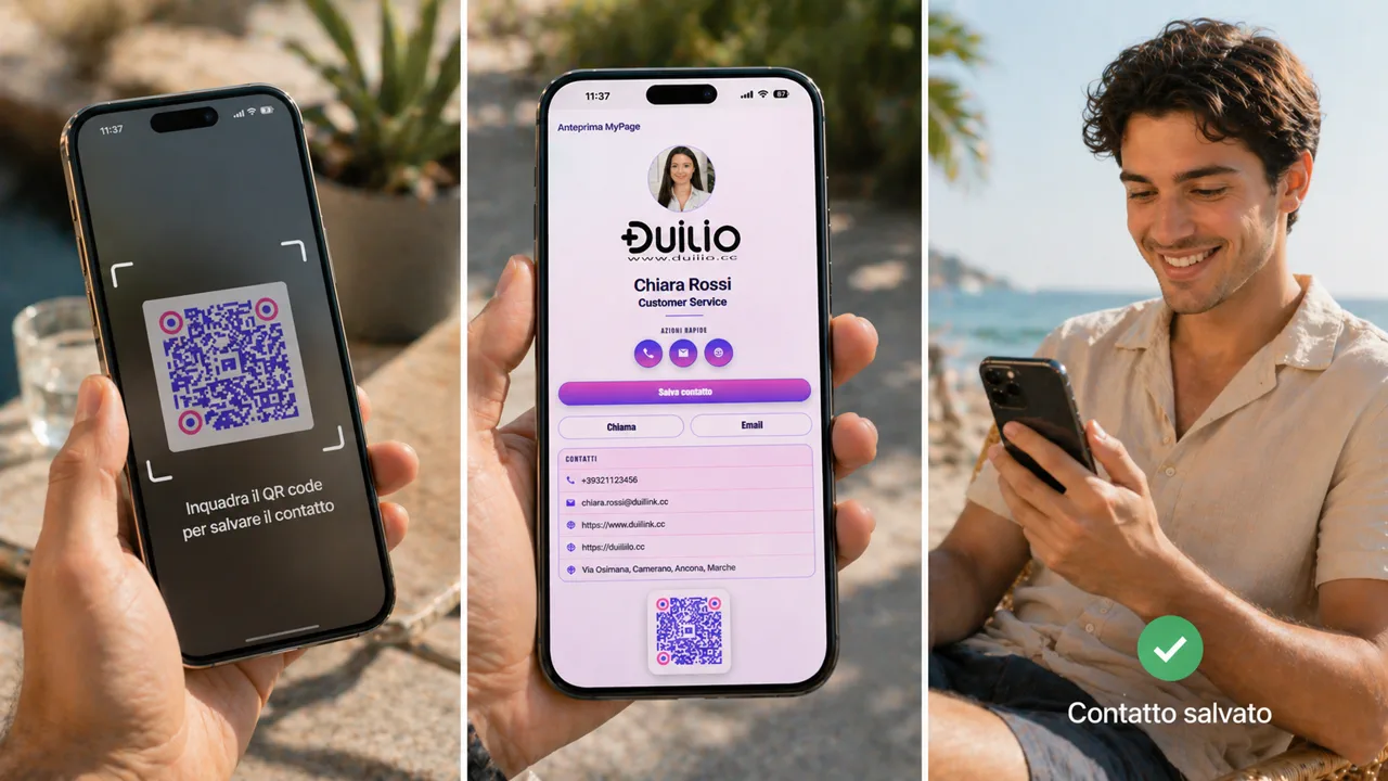 Esempio di MyPage DuiLink visualizzata su smartphone